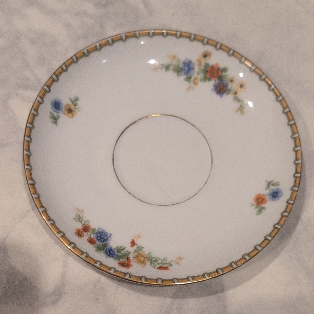 Mz Altrohlau Golden Pheasant Saucer Vintage Czechoslovakia